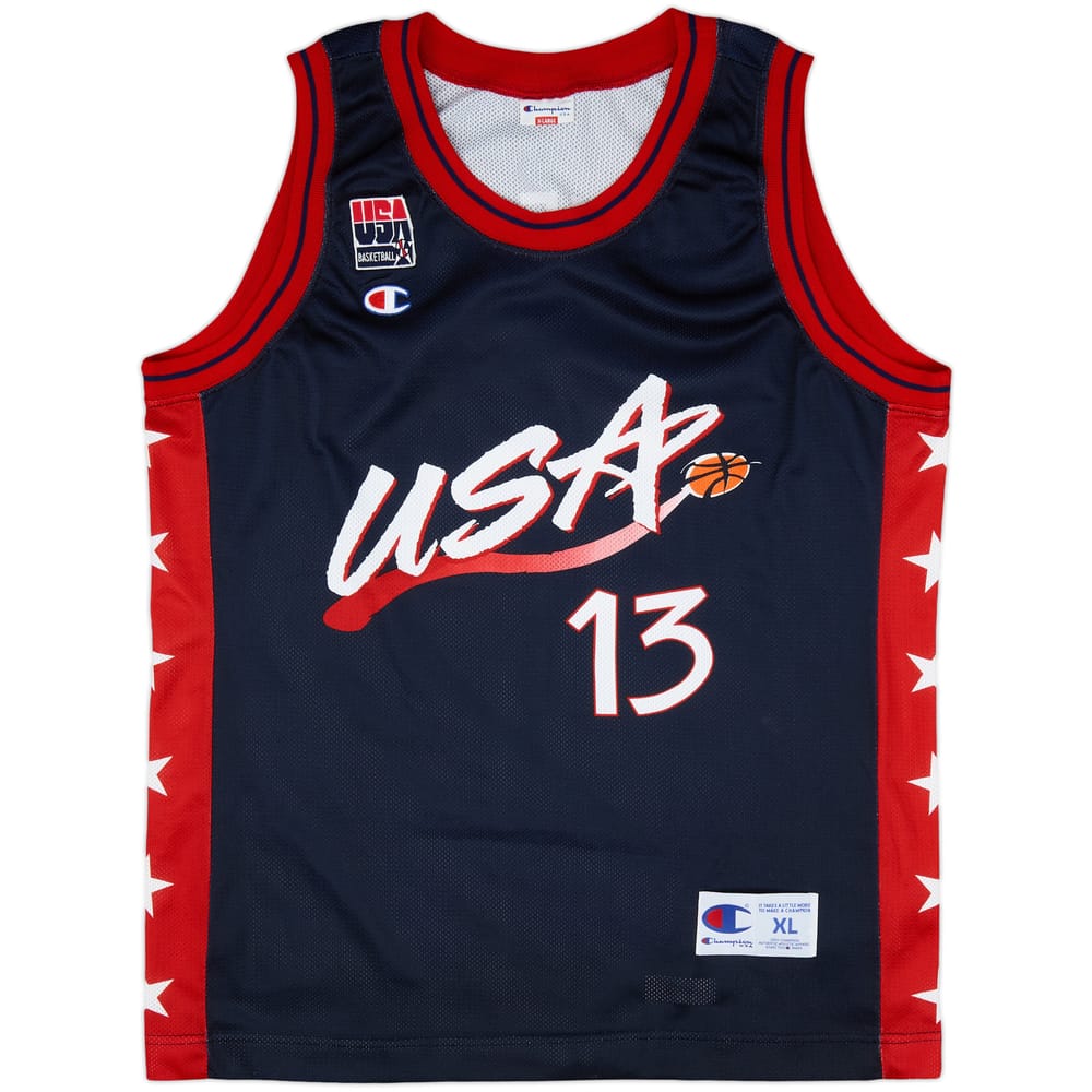 1996-99 USA O'Neal #13 Champion Away Jersey - 9/10 - (XL)
