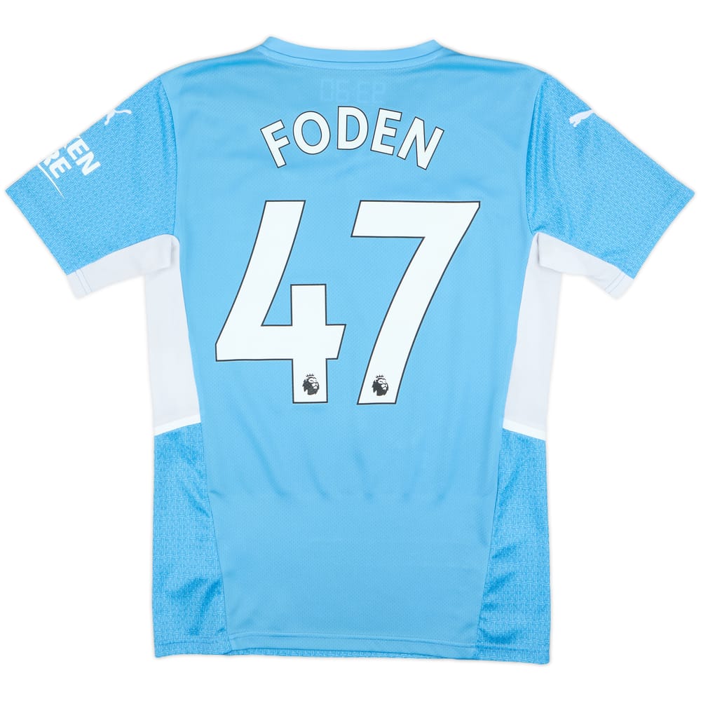 2021-22 Manchester City Home Shirt Foden #47 - 7/10 - (S)