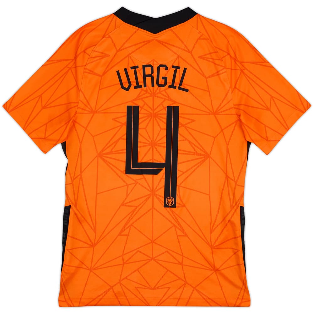 2020-21 Netherlands Home Shirt Virgil #4 - 9/10 - (S)
