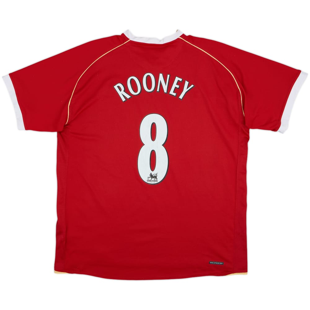2006-07 Manchester United Home Shirt Rooney #8 - 8/10 - (XL)