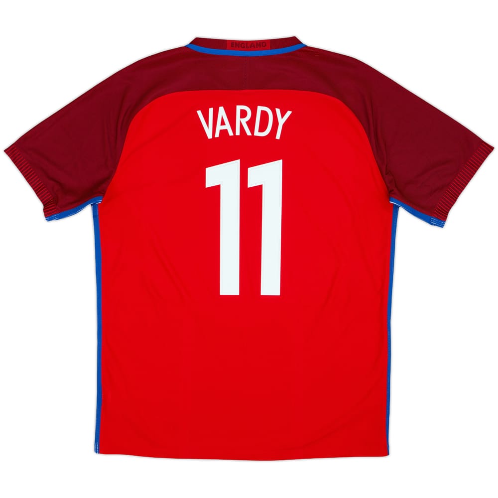 2016-17 England Authentic Away Shirt Vardy #11 - 9/10 - (XL)