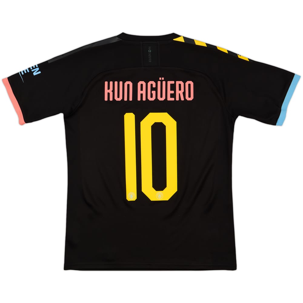 2019-20 Manchester City Away Shirt Kun Aguero #10 - 9/10 - (S)