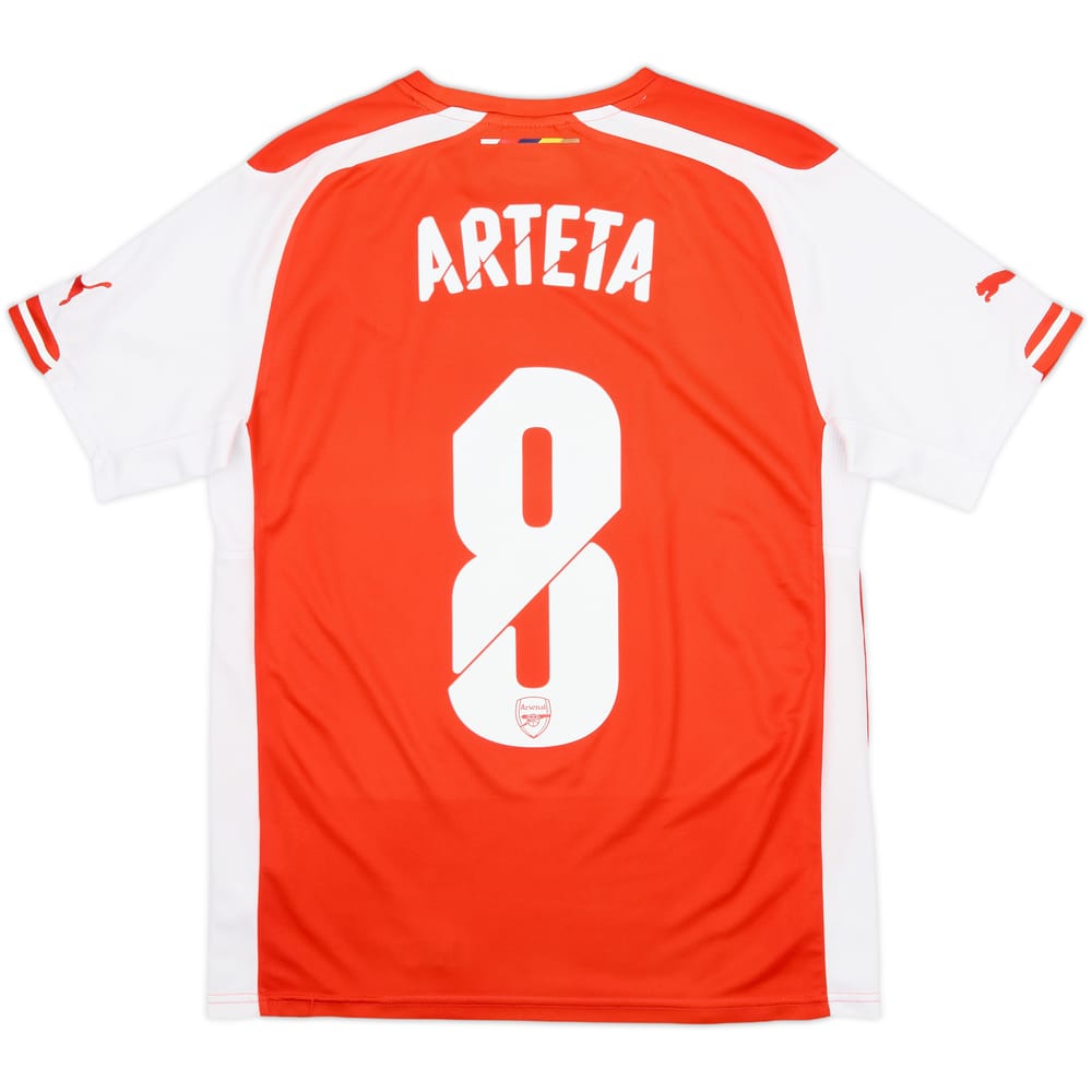 2014-15 Arsenal Home Shirt Arteta #8 - 8/10 - (S)
