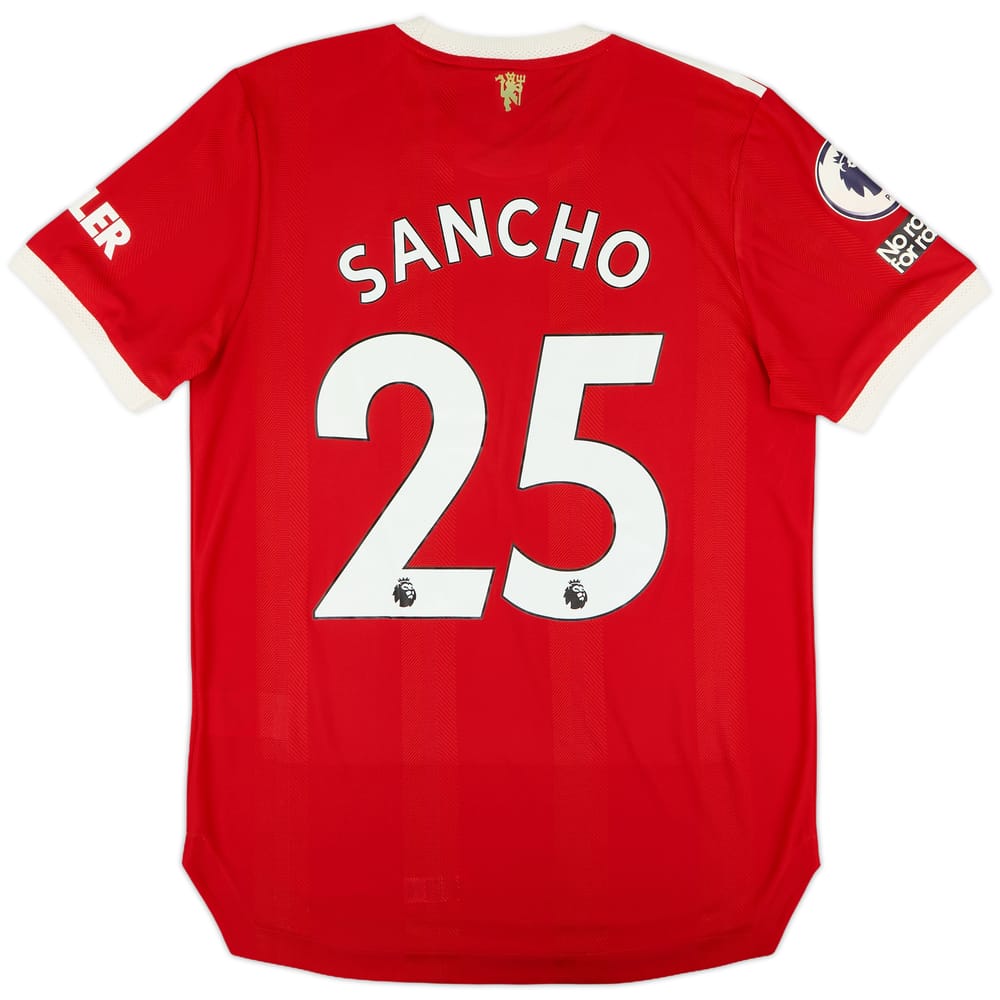2021-22 Manchester United Authentic Home Shirt Sancho #25 - 10/10 - (M)
