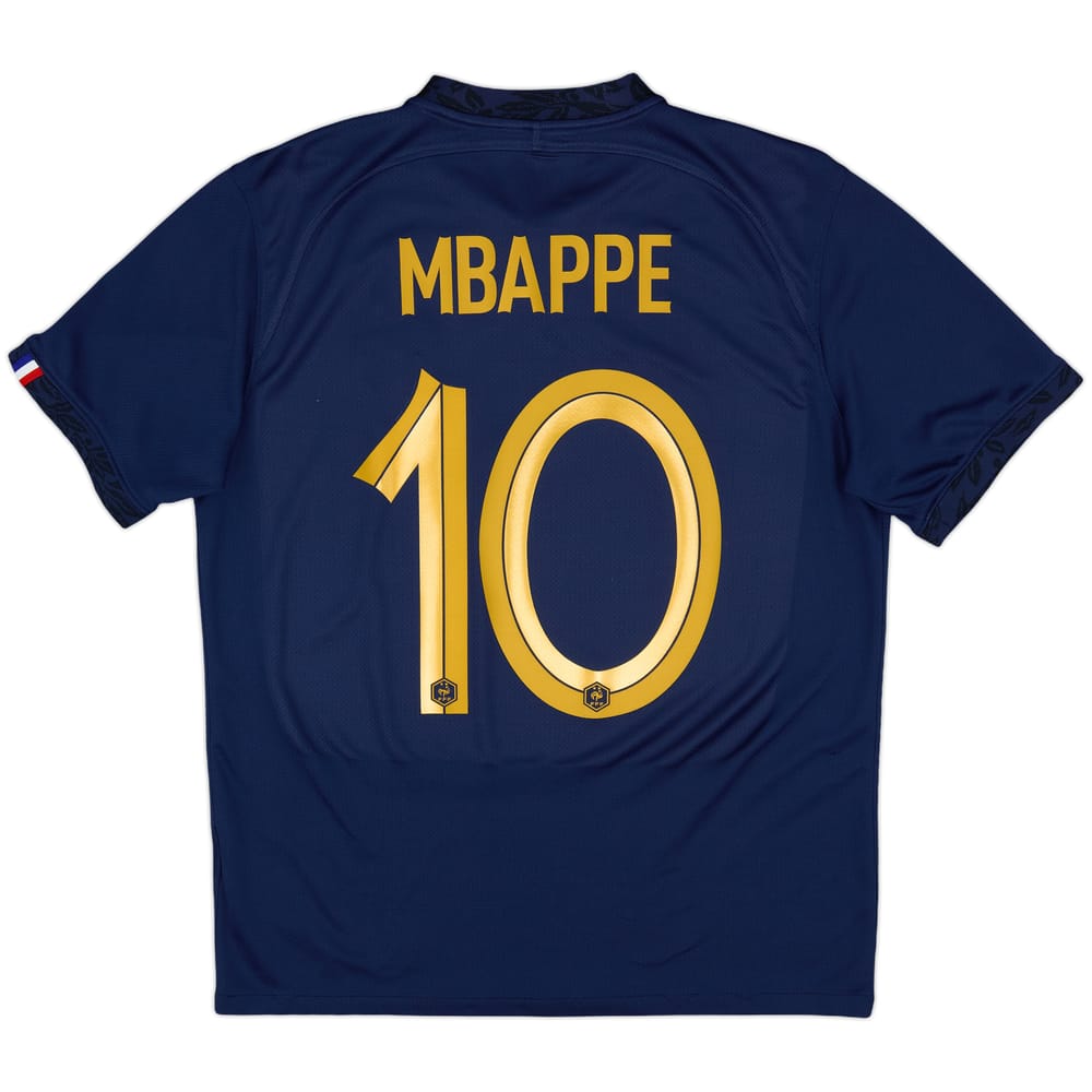 2022-23 France Home Shirt Mbappe #10 - 7/10 - (M)
