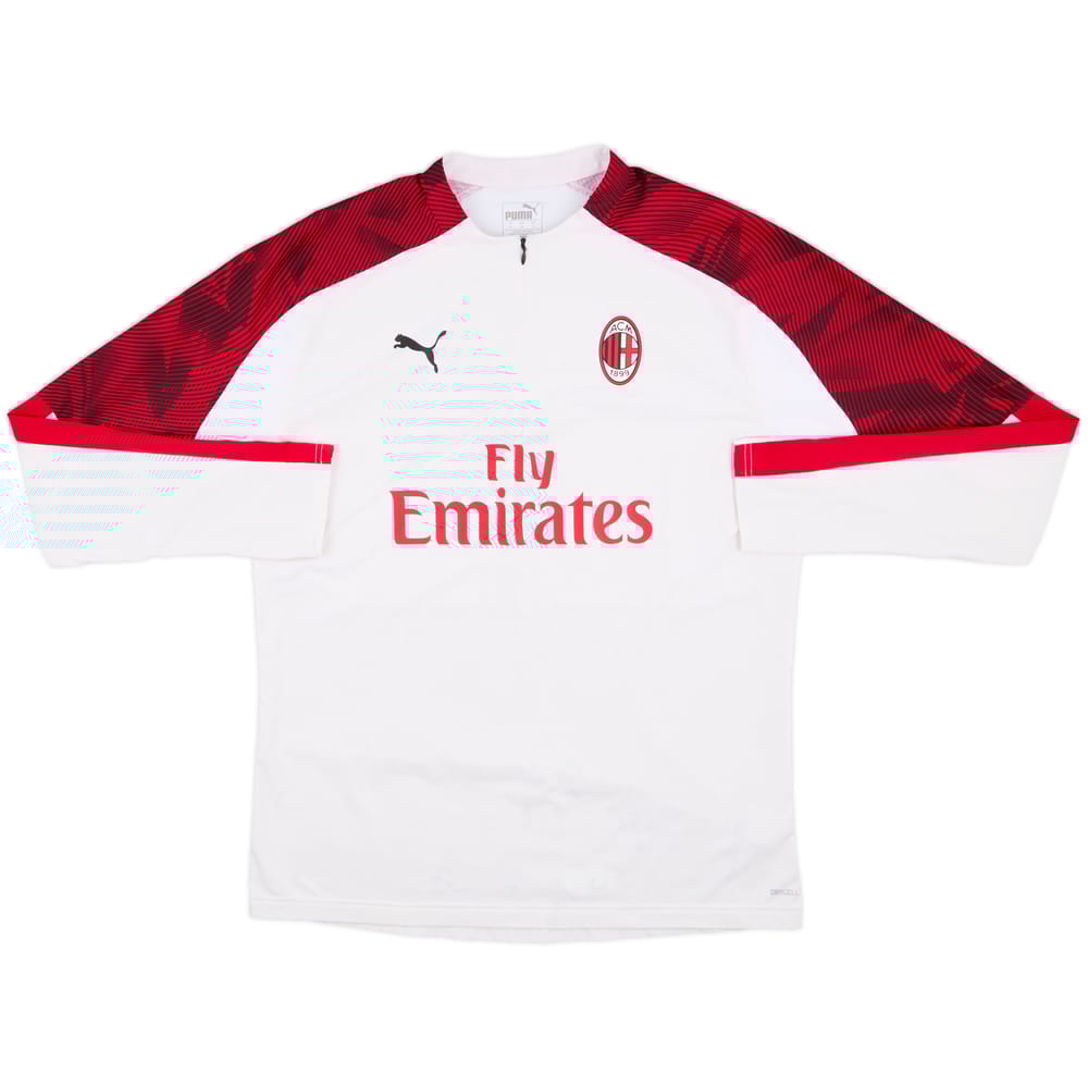 2019-20 AC Milan Puma 1/4 Zip Training Top - 8/10 - (XL)