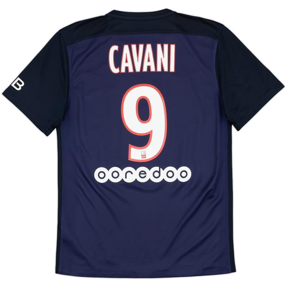 2015-16 Paris Saint-Germain Home Shirt Cavani #9 - 7/10 - (S)