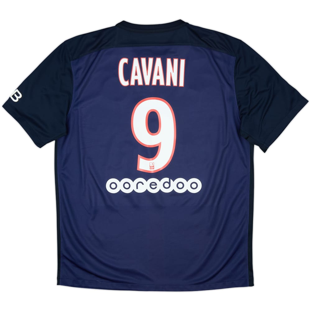 2015-16 Paris Saint-Germain Home Shirt Cavani #9 - 9/10 - (L)