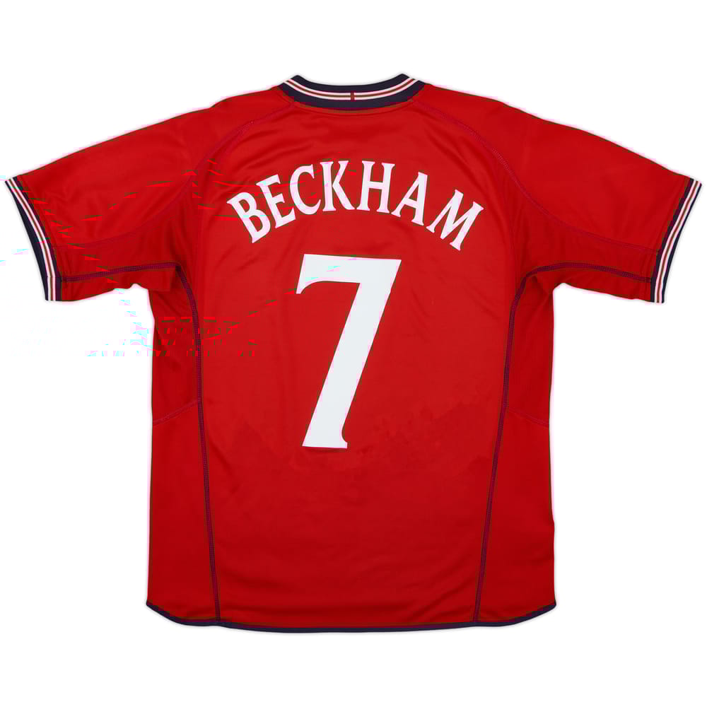 2002-04 England Away Shirt Beckham #7 - 7/10 - (L)