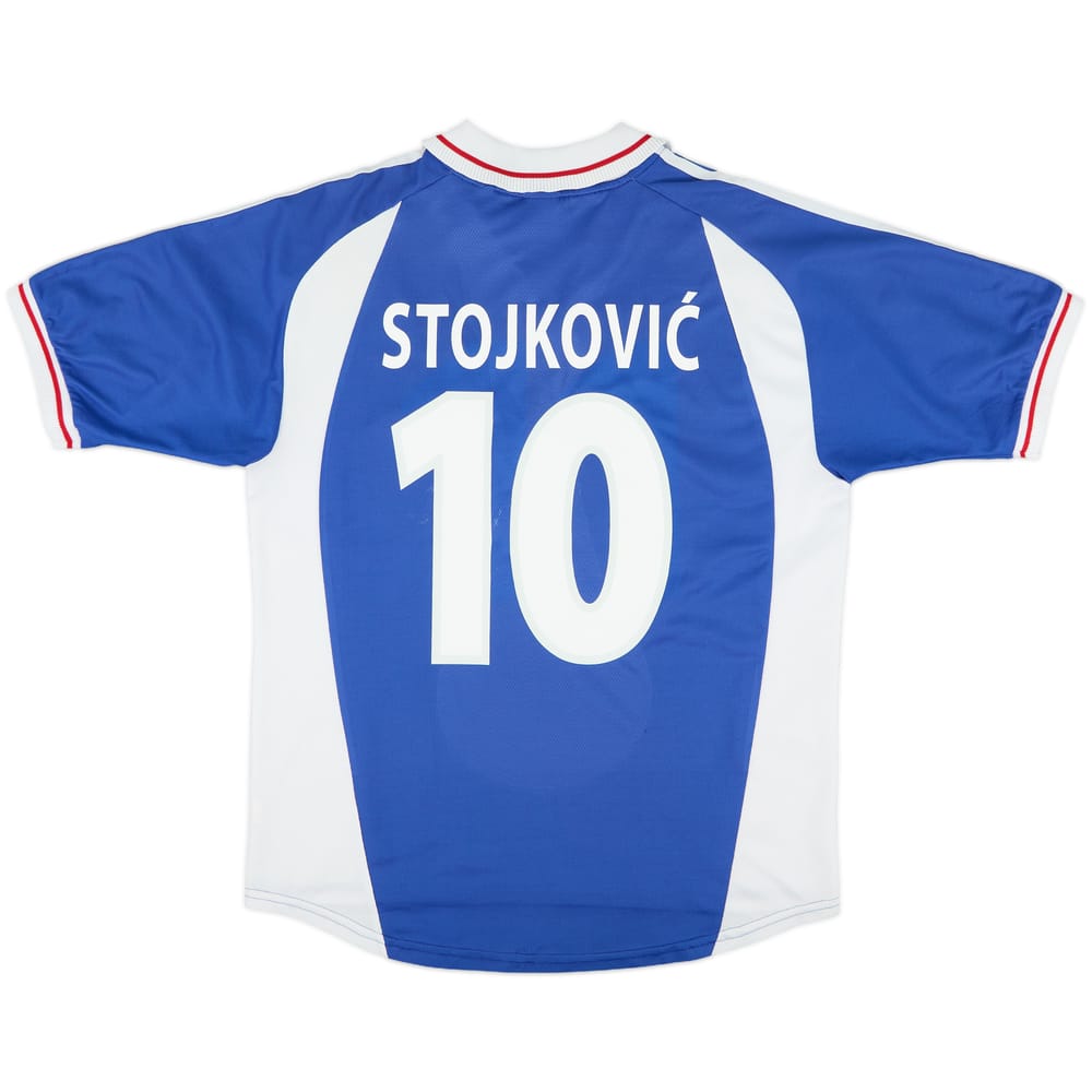 2000-01 Yugoslavia Home Shirt Stojkovic #10 - 8/10 - (M)