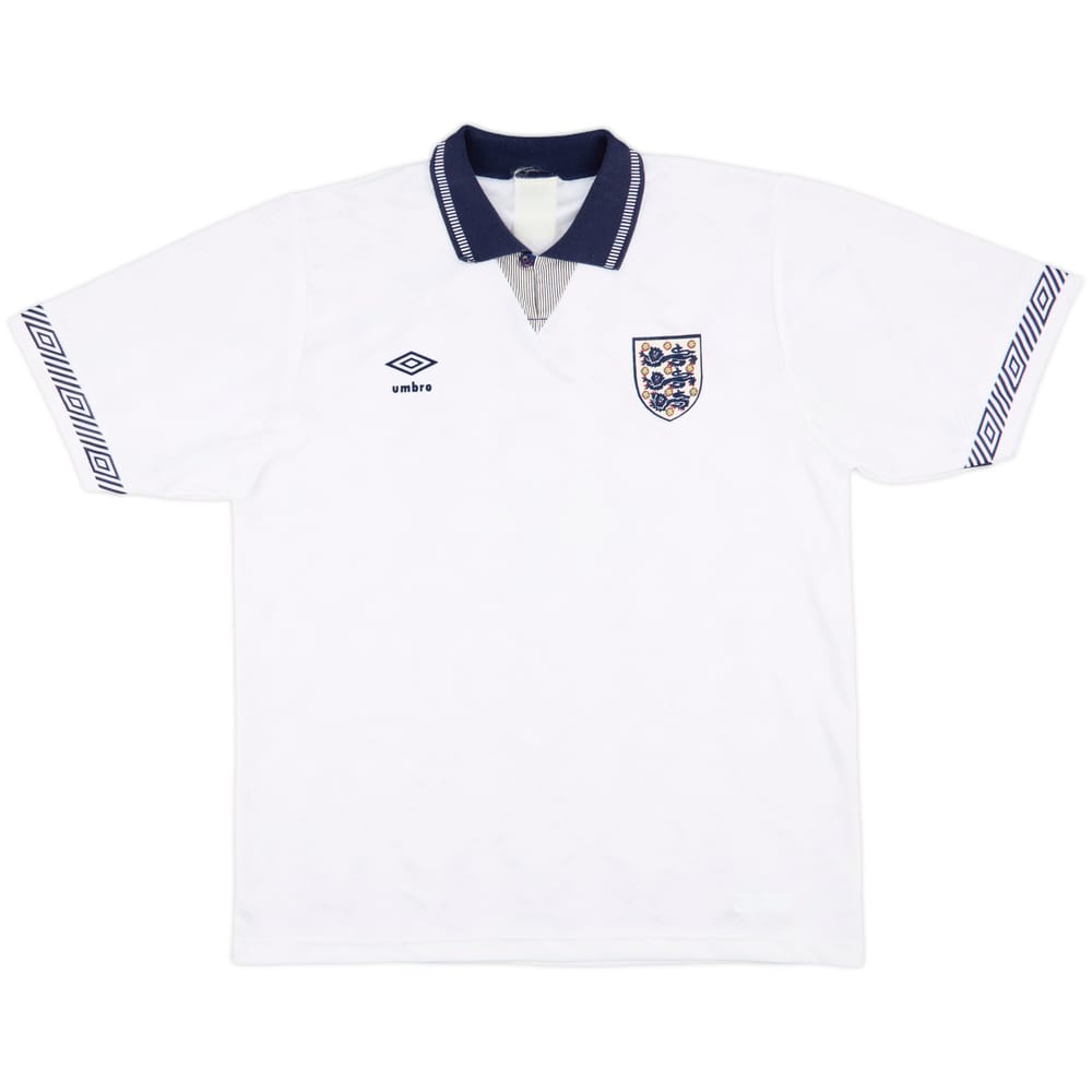 1990-92 England Home Shirt - 8/10 - (XL)