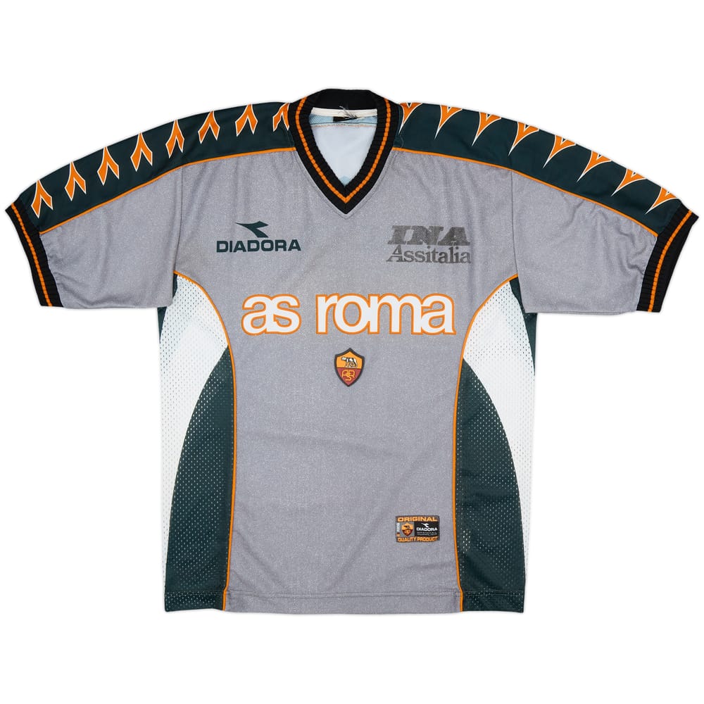 1999-00 Roma Diadora Training Shirt - 7/10 - (M)