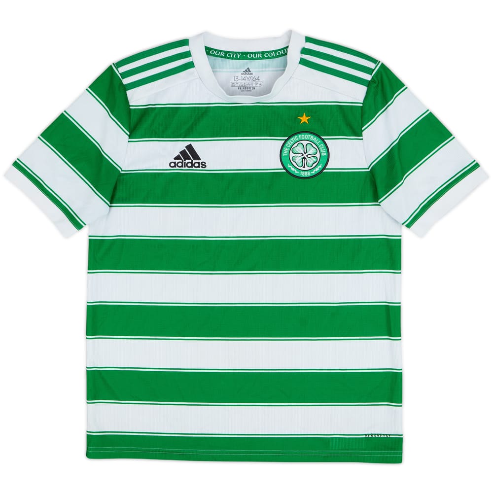 2021-22 Celtic Home Shirt - 7/10 - (L.Boys)
