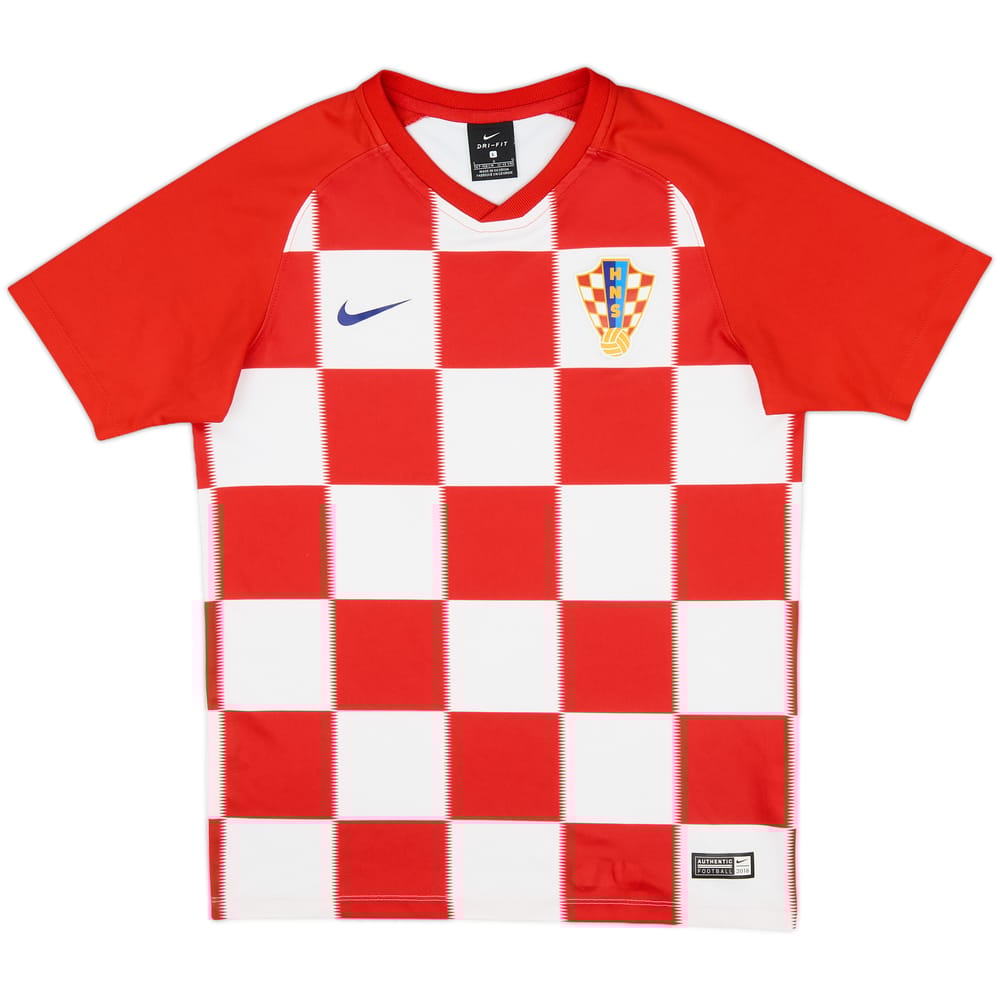 2018-19 Croatia Basic Home Shirt - 9/10 - (L.Boys)