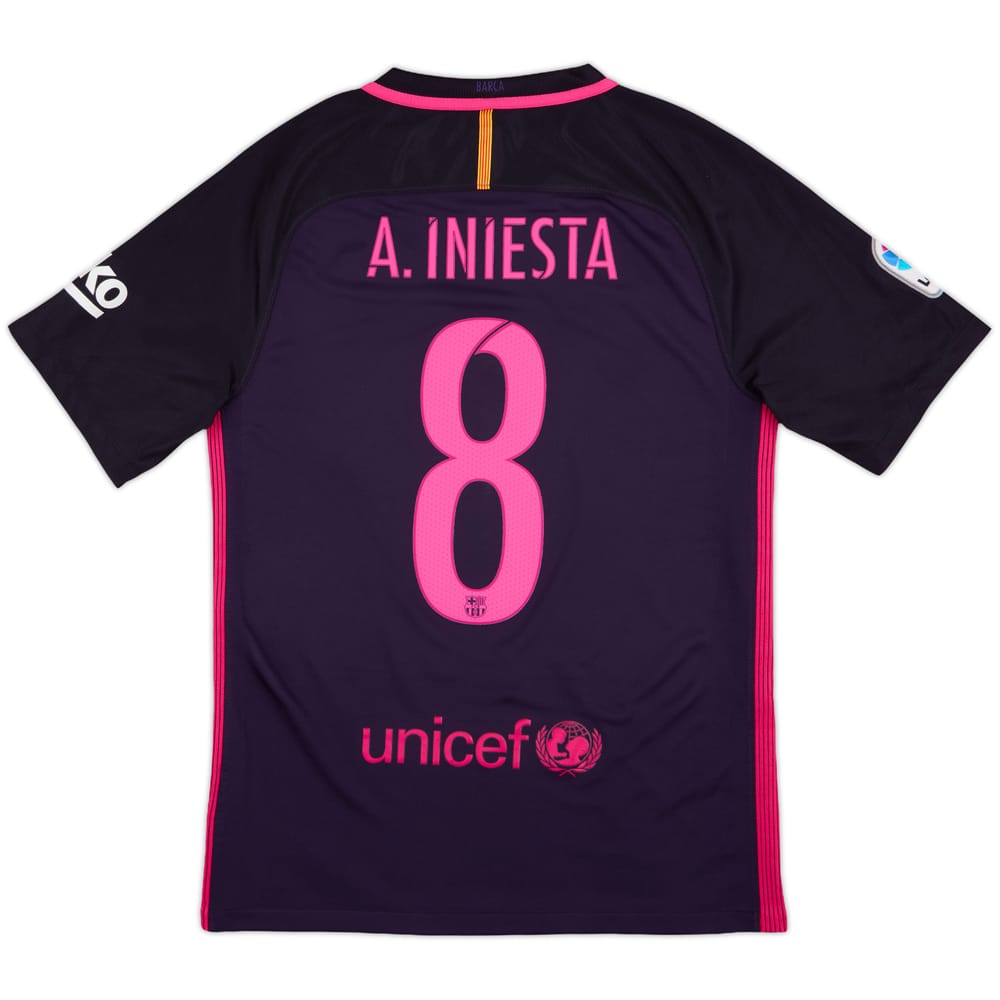 2016-17 Barcelona Away Shirt A.Iniesta #8 - 9/10 - (S)
