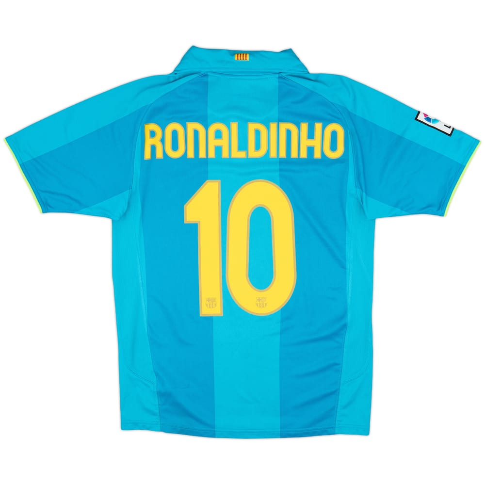 2007-09 Barcelona Away Shirt Ronaldinho #10 - 7/10 - (S)