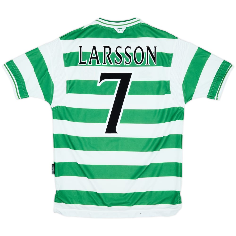 1999-01 Celtic Home Shirt Larsson #7 - 6/10 - (M)