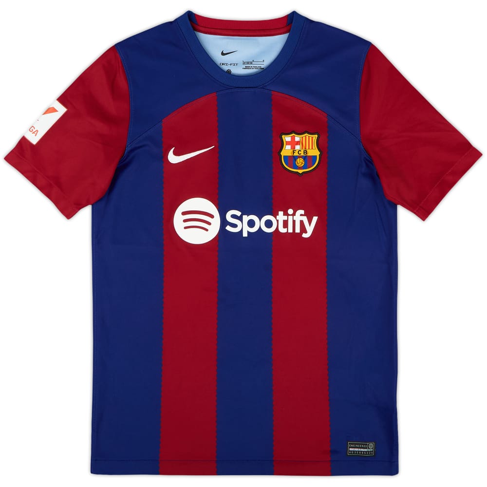 2023-24 Barcelona Home Shirt - 8/10 - (L.Boys)