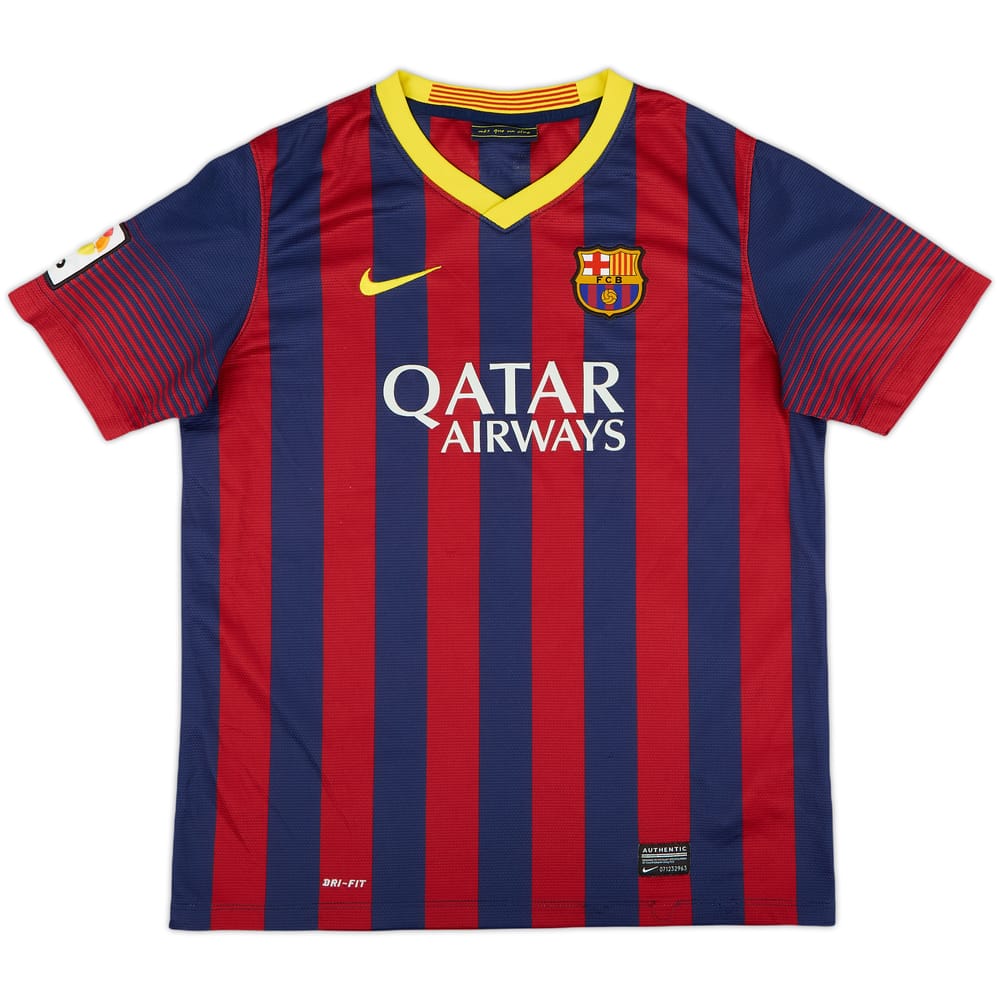 2013-14 Barcelona Home Shirt - 8/10 - (XL.Boys)