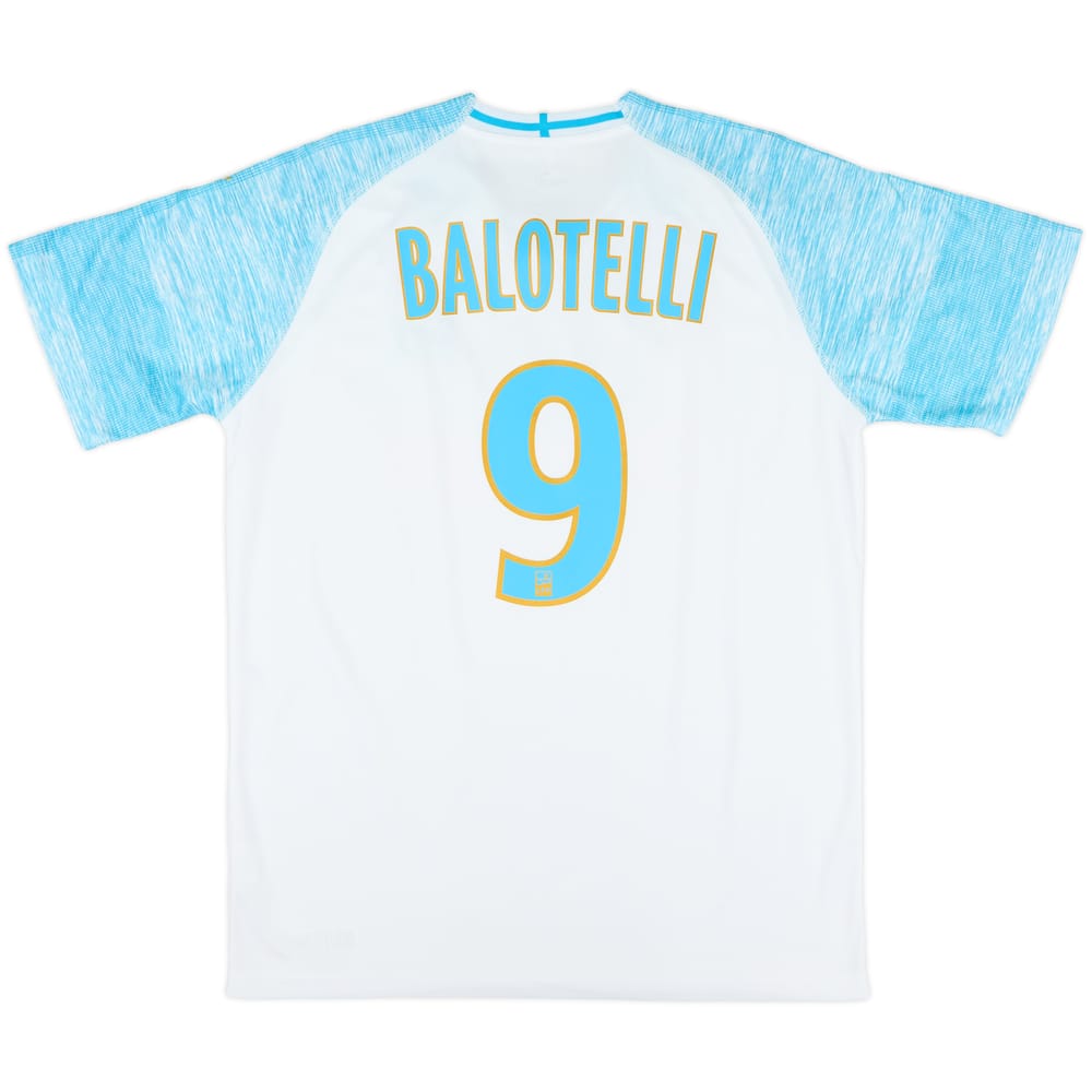 2018-19 Olympique Marseille Home Shirt Balotelli #9 - 6/10 - (L)