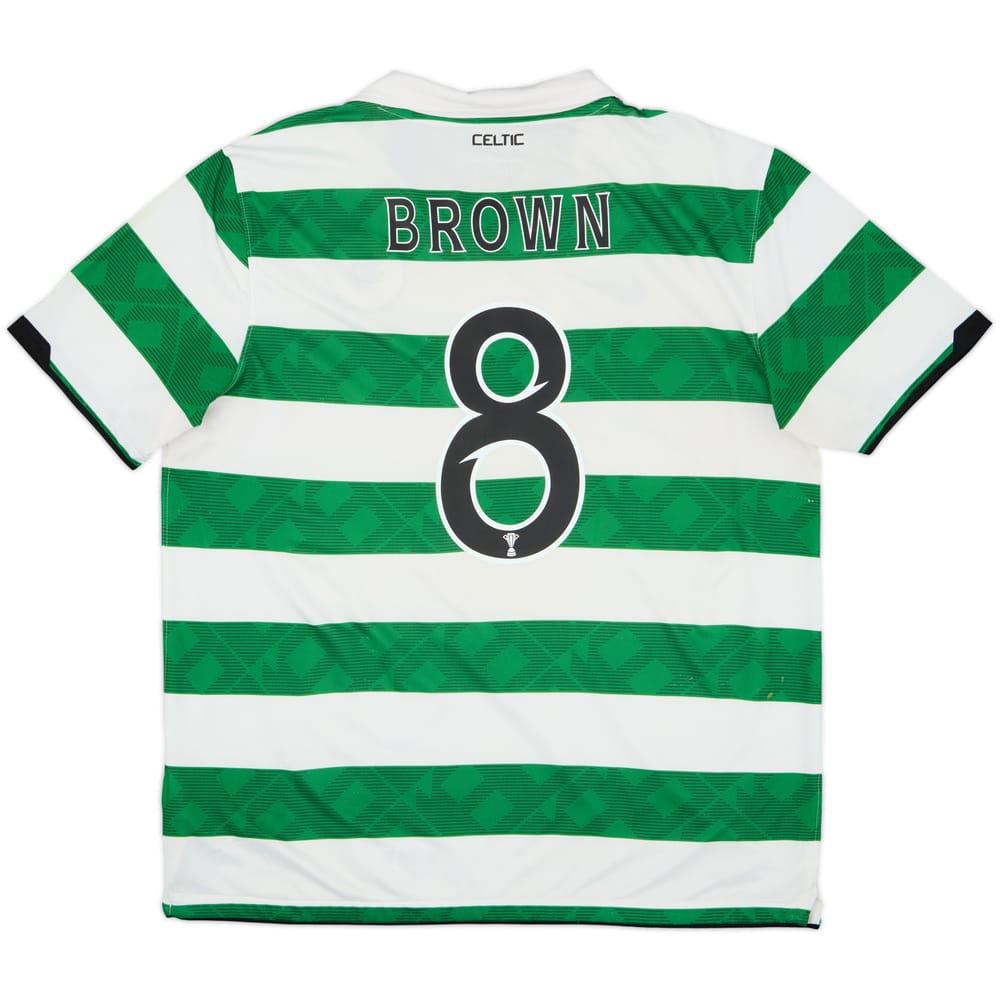 2010-12 Celtic Home Shirt Brown #8 - 6/10 - (L)