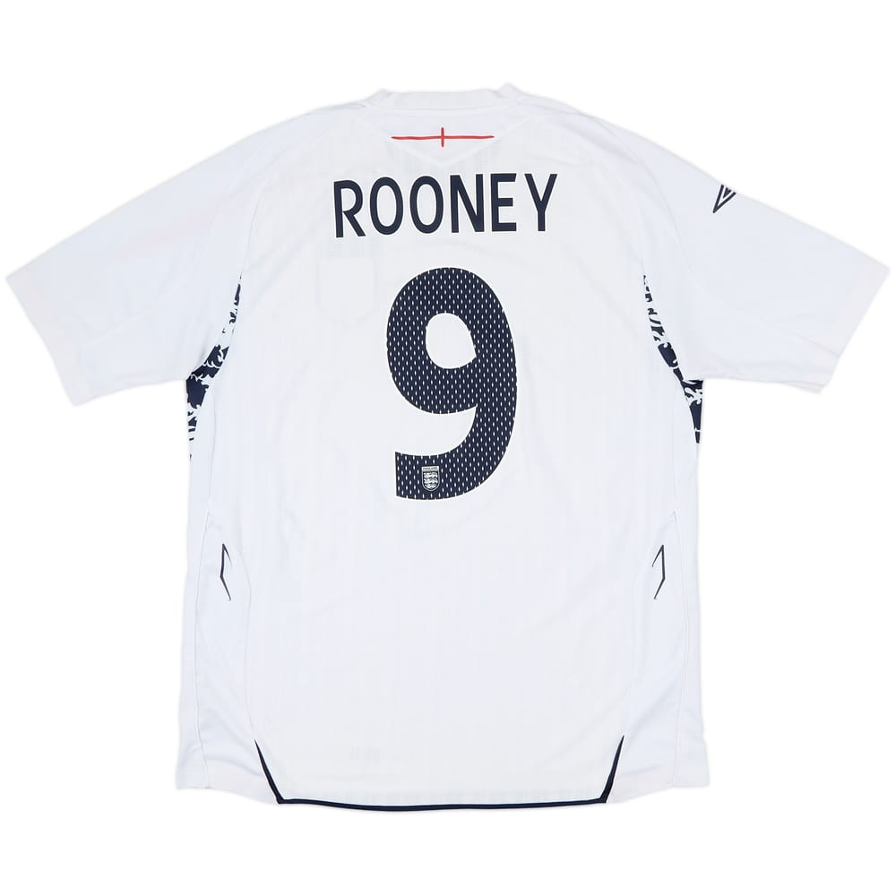 2007-09 England Home Shirt Rooney #9 - 6/10 - (XL)