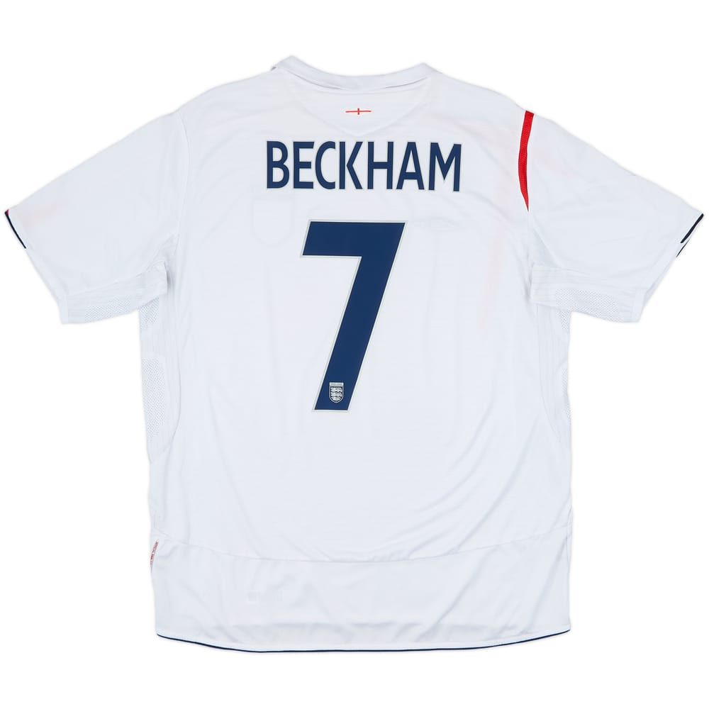 2005-07 England Home Shirt Beckham #7 - 6/10 - (XL)