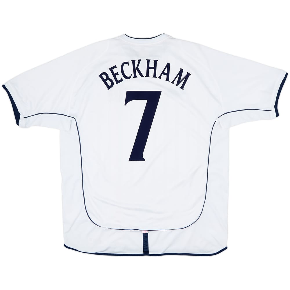 2001-03 England Home Shirt Beckham #7 - 6/10 - (XXL)