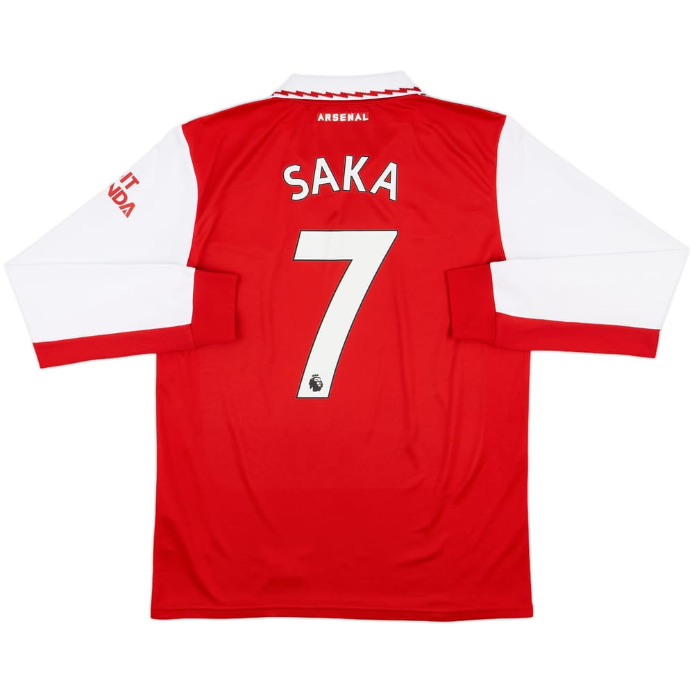 2022-23 Arsenal Home L/S Shirt Saka #7 - 8/10 - (M)