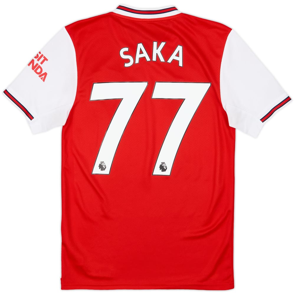 2019-20 Arsenal Home Shirt Saka #77 - 8/10 - (XS)