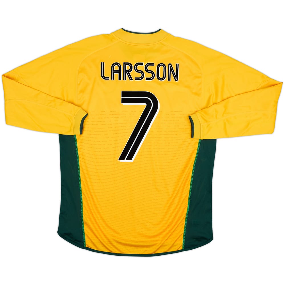 2002-03 Celtic Away L/S Shirt Larsson #7 - 8/10 - (L)