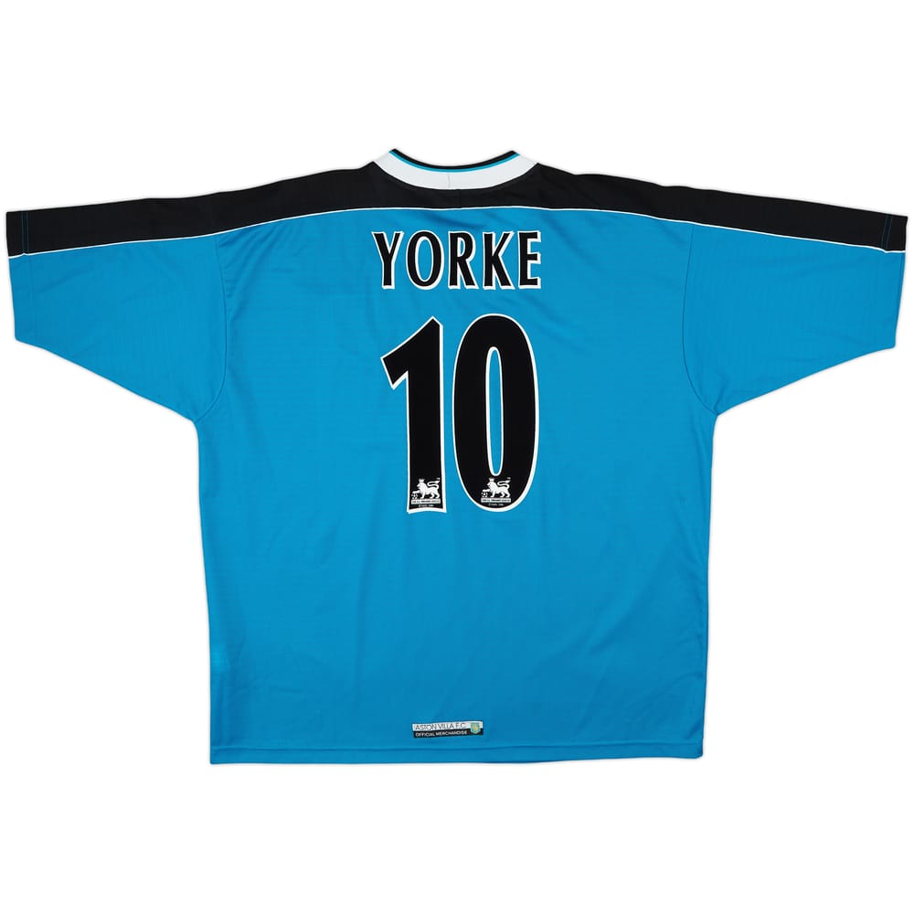 1998-99 Aston Villa Away Shirt Yorke #10 - 8/10 - (XXL)