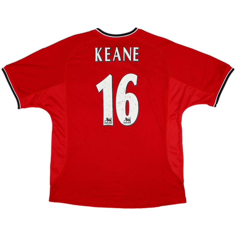 2000-02 Manchester United Home Shirt Keane #16 - 6/10 - (L)