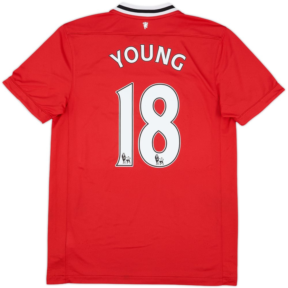 2011-12 Manchester United Home Shirt Young #18 - 8/10 - (M)