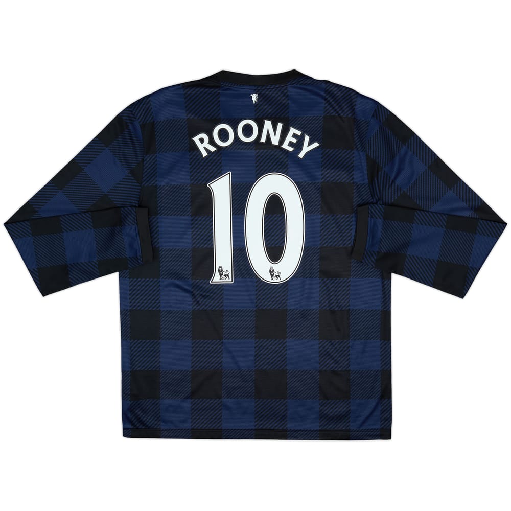 2013-14 Manchester United Away L/S Shirt Rooney #10 - 9/10 - (L)