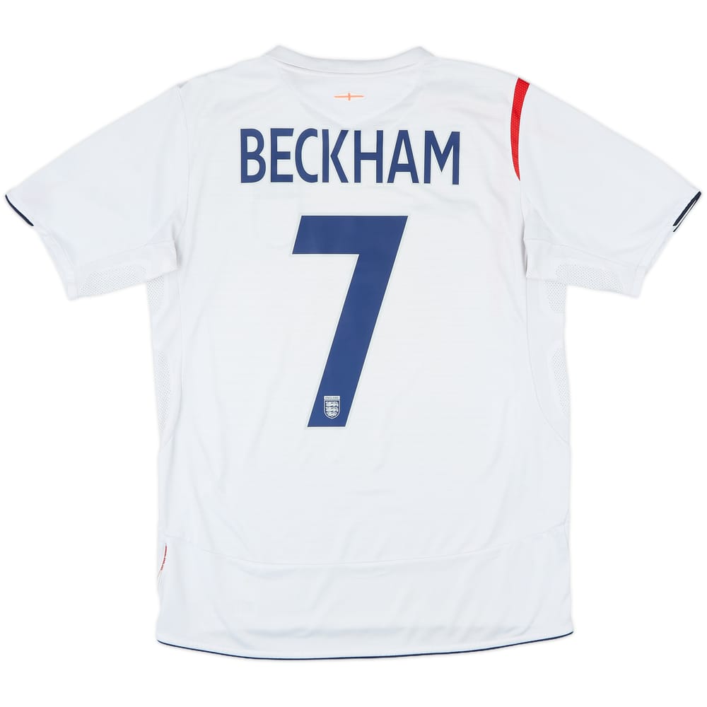 2005-07 England Home Shirt Beckham #7 - 5/10 - (M)