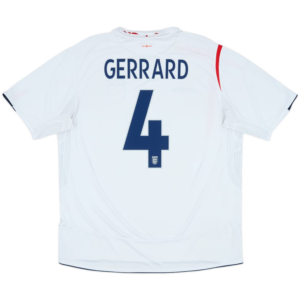 2005-07 England Home Shirt Gerrard #4 - 6/10 - (XXL)