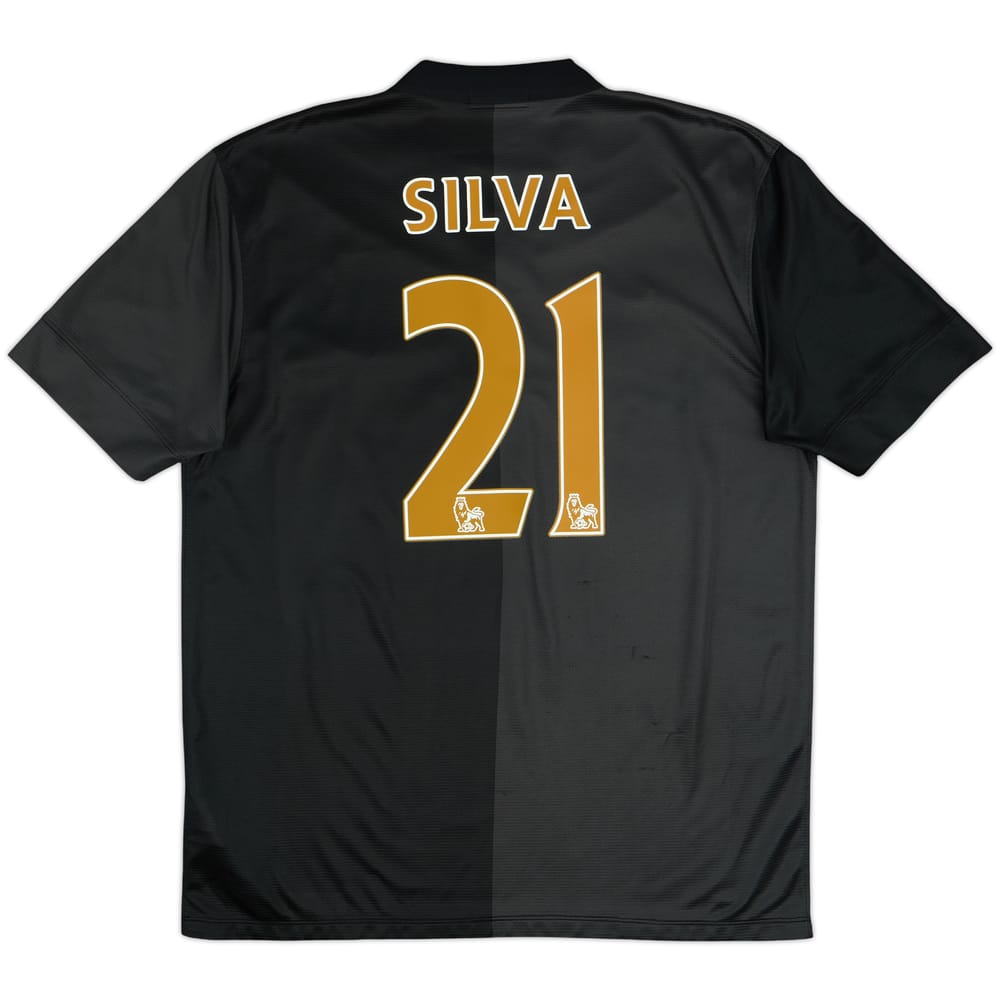 2013-14 Manchester City Away Shirt Silva #21 - 8/10 - (L)