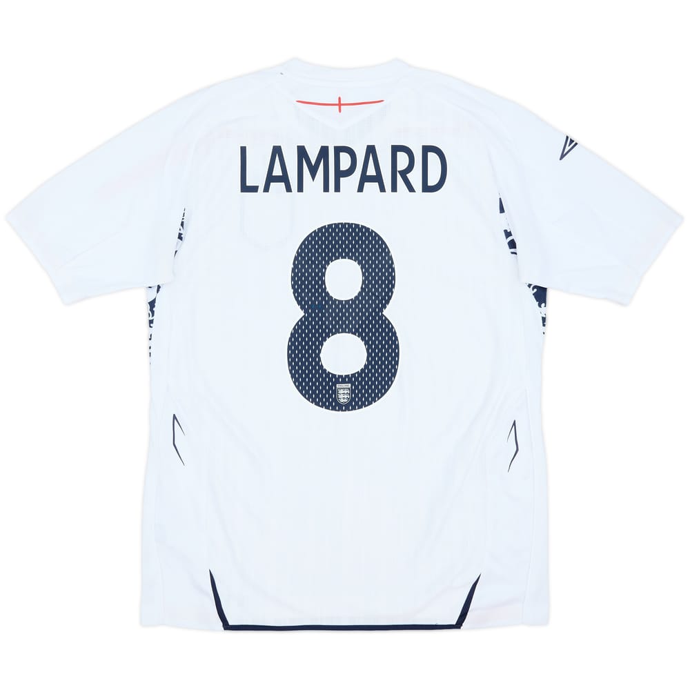 2007-09 England Home Shirt Lampard #8 - 6/10 - (M)