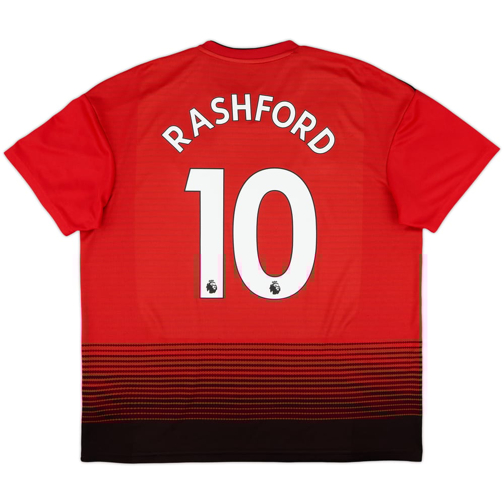 2018-19 Manchester United Home Shirt Rashford #10 - 7/10 - (XL)