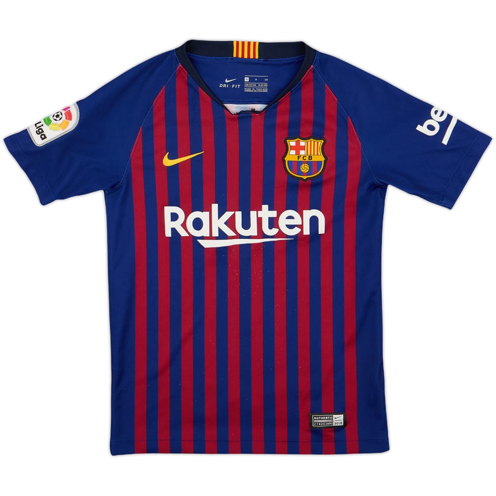 2018-19 Barcelona Home Shirt - 5/10 - (S.Boys)