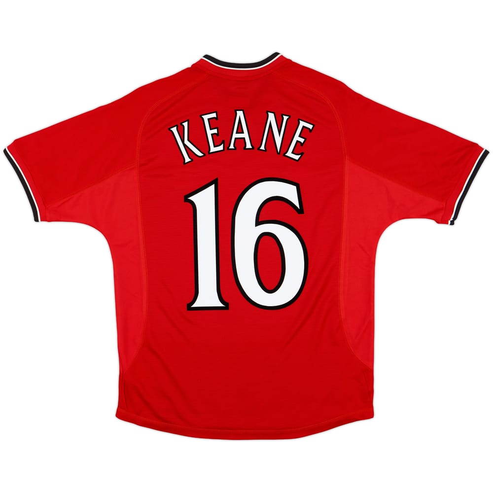 2000-02 Manchester United Home Shirt Keane #16 - 9/10 - (Y)