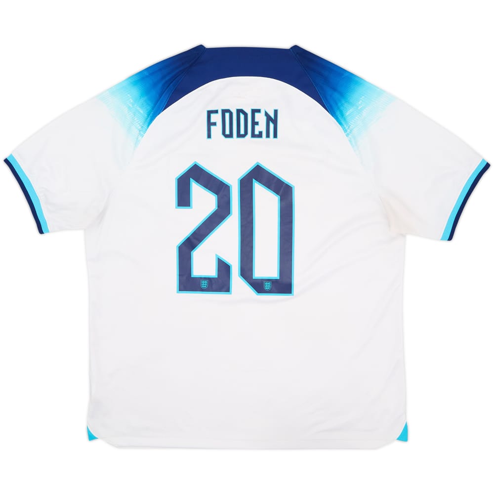 2022-23 England Home Shirt Foden #20 - 5/10 - (XL)