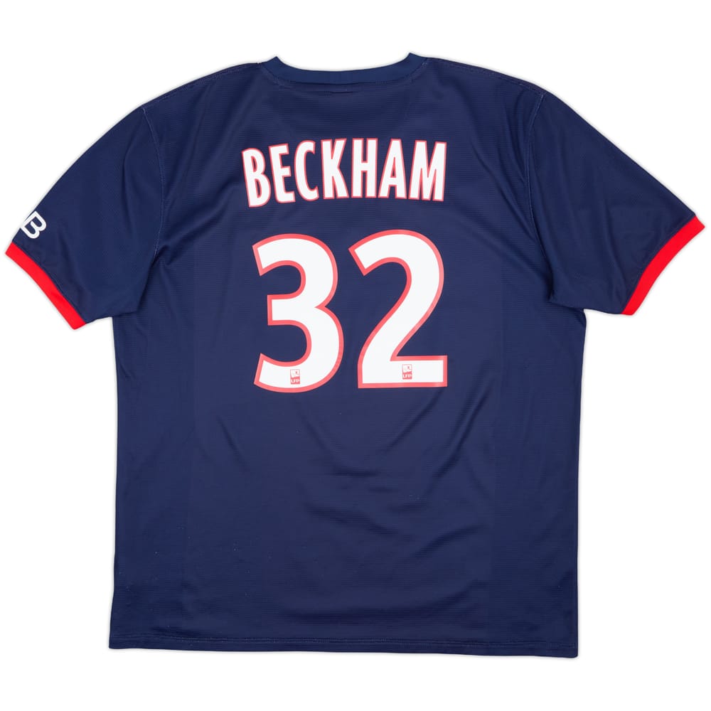 2013-14 Paris Saint-Germain Home Shirt Beckham #32 - 8/10 - (XL)