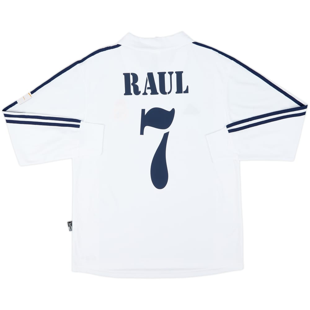 2001 Real Madrid Home L/S Shirt Raul #7 - 8/10 - (M)