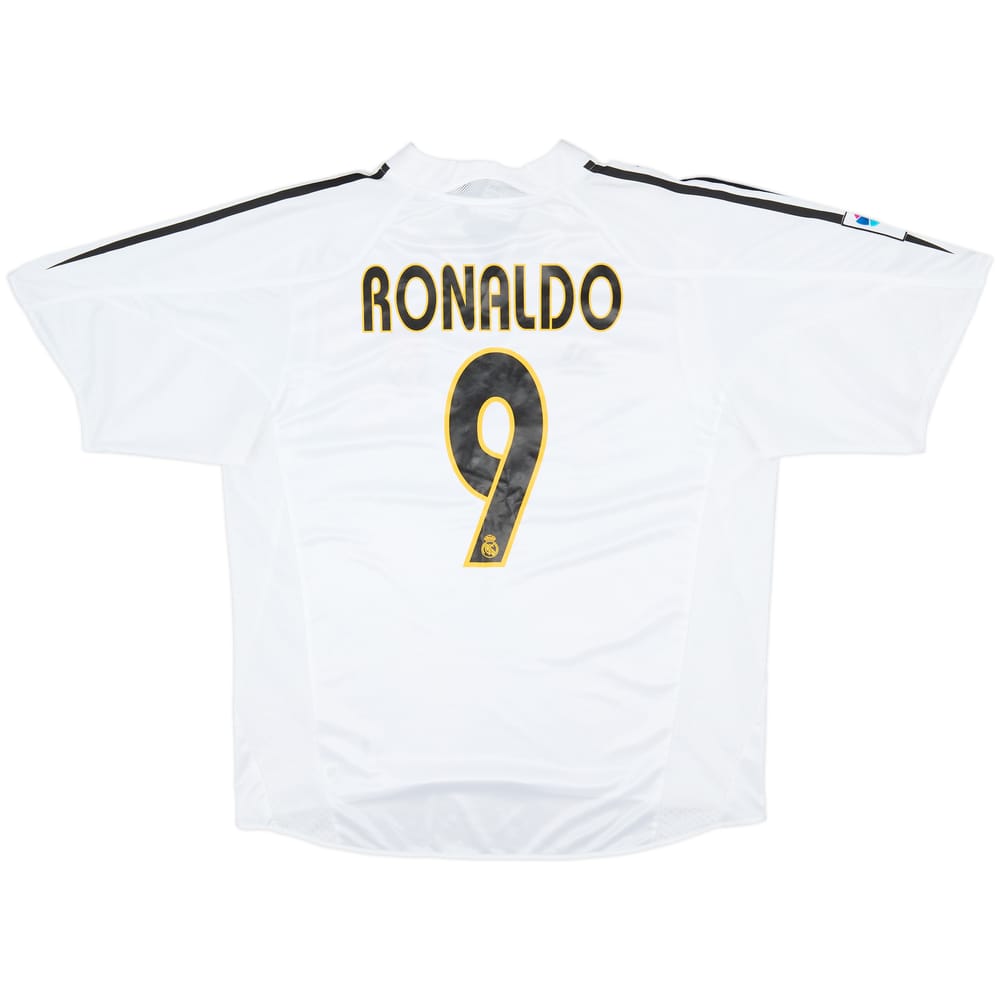 2004-05 Real Madrid Home Shirt Ronaldo #9 - 9/10 - (XL)