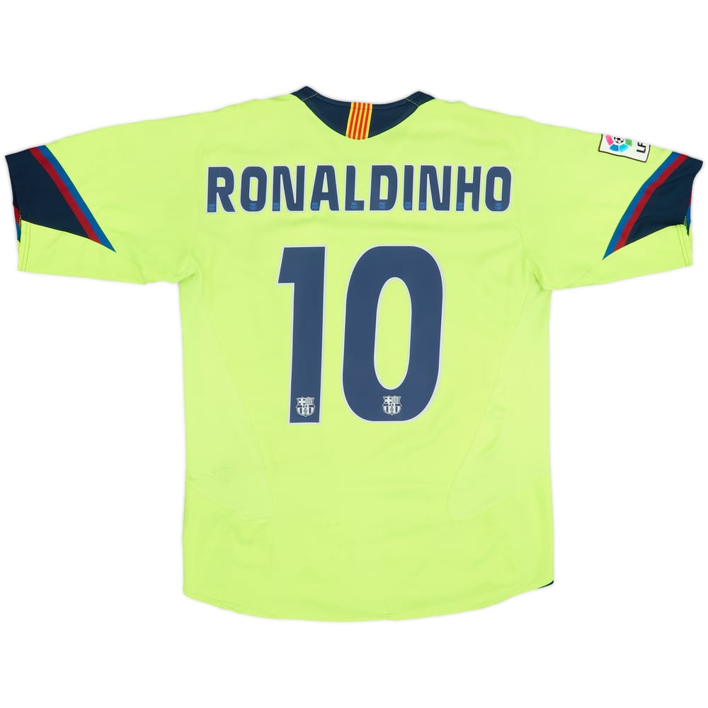 2005-06 Barcelona Away Shirt Ronaldinho #10 - 7/10 - (M)