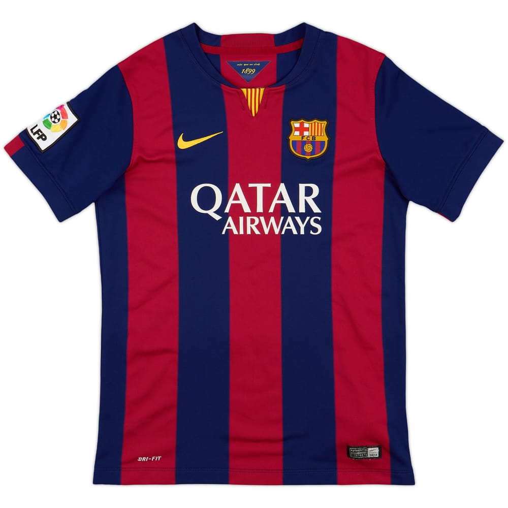 2014-15 Barcelona Home Shirt - 10/10 - (L.Boys)