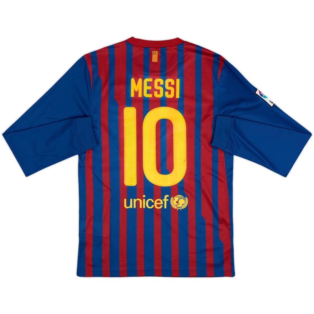 2011-12 Barcelona Home L/S Shirt Messi #10 - 6/10 - (S)