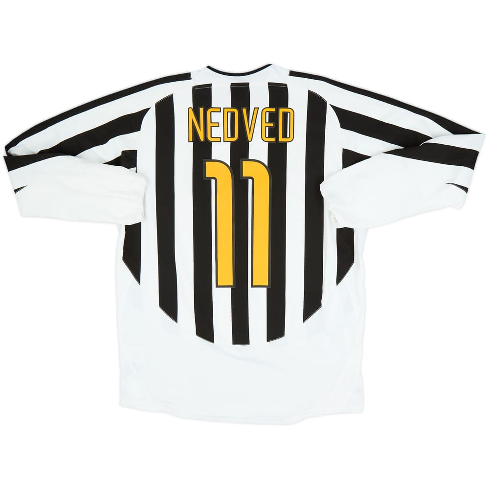 2003-04 Juventus Home L/S Shirt Nedved #11 - 6/10 - (L)
